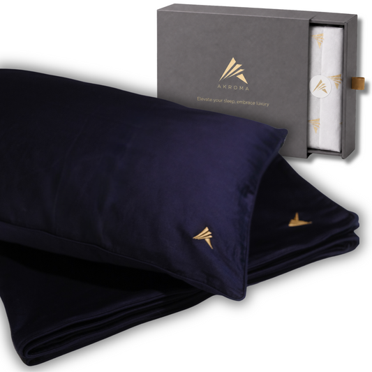 Akroma® Bettwäsche Set (Dunkelblau)