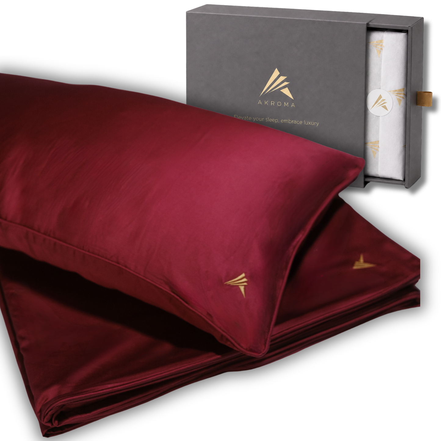 Akroma® Bettwäsche Set (Dunkelrot)