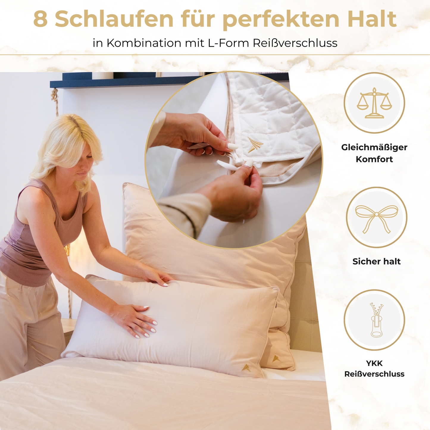 Akroma® Bettwäsche Set (Sand)
