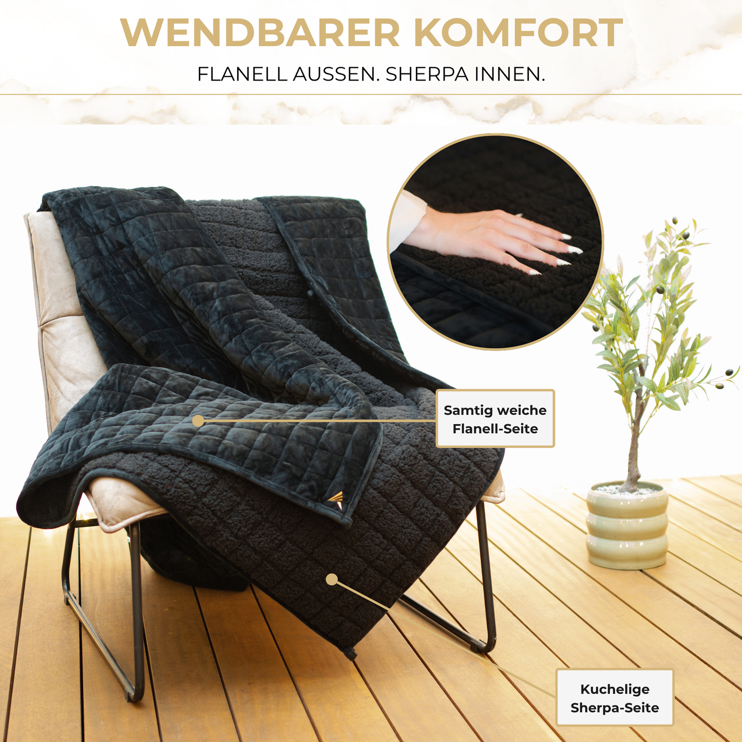 Akroma® Sherpa Fleece Gewichtsdecke