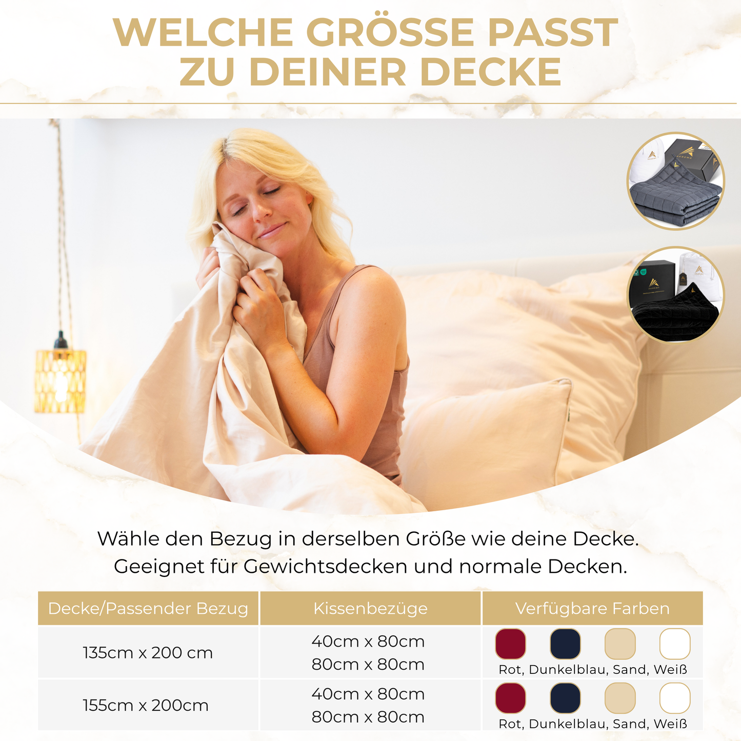 Akroma® Bettwäsche Set (Sand)
