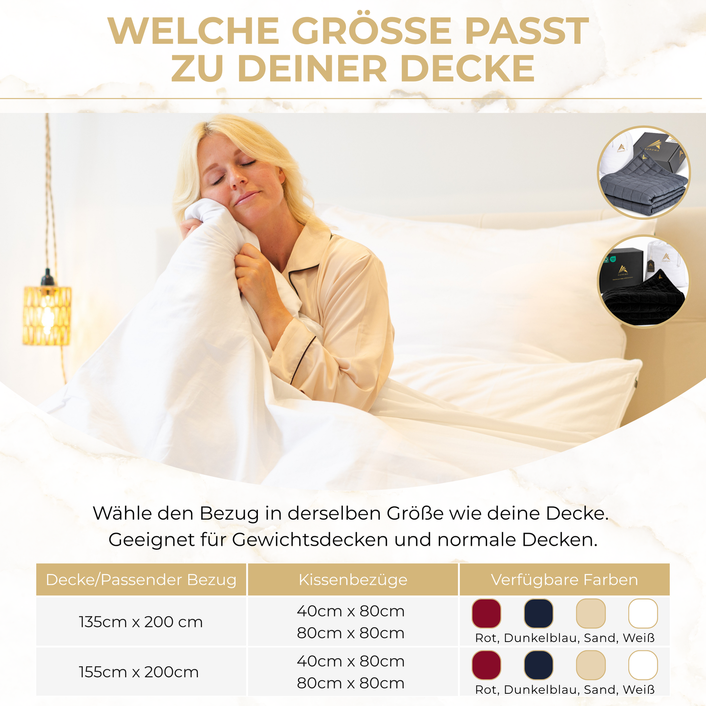 Akroma® Bettwäsche Set (Weiß)