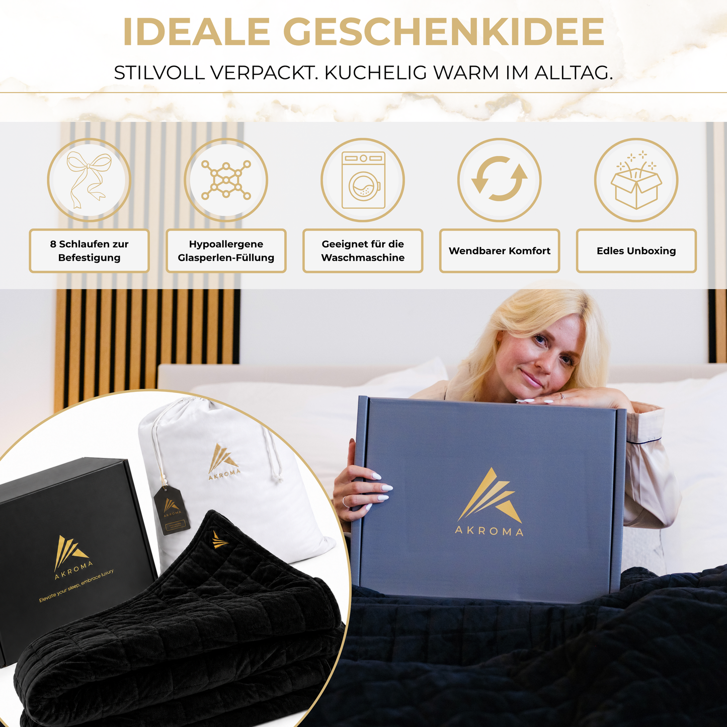 Akroma® Sherpa Fleece Gewichtsdecke