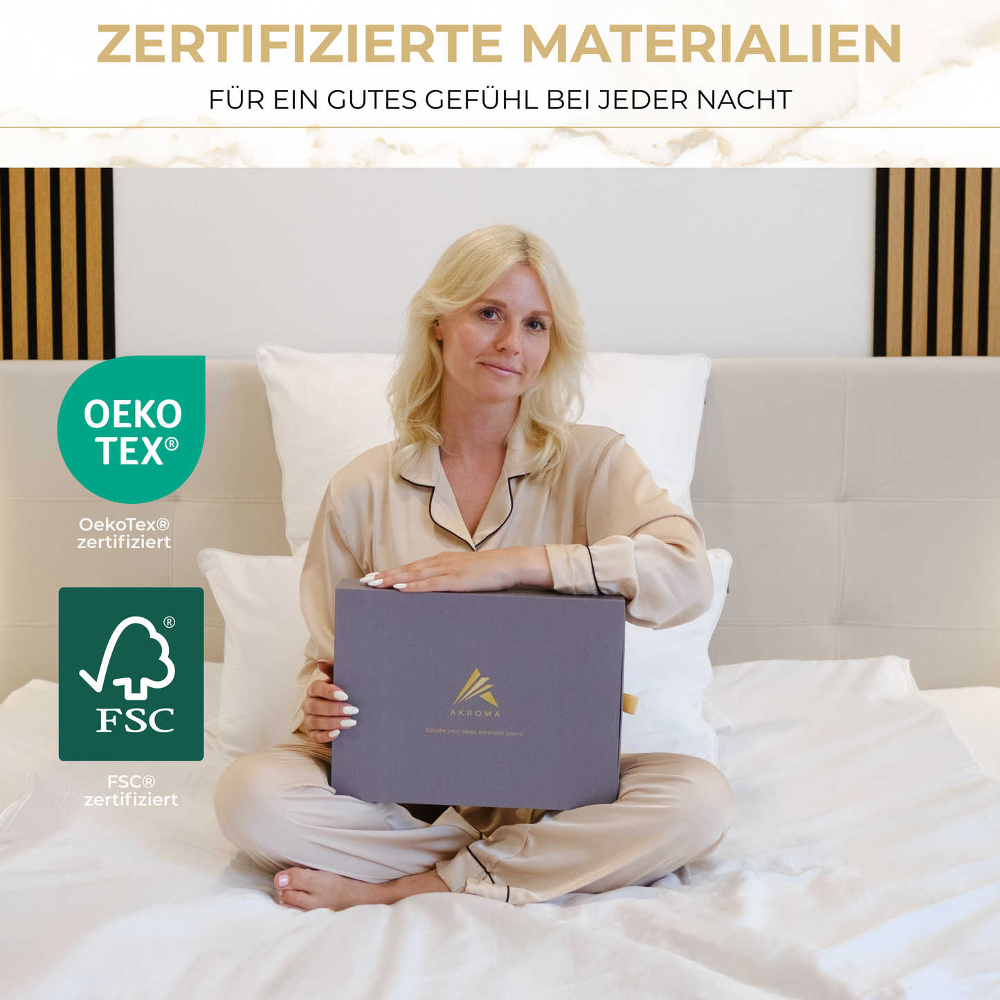 Akroma® Bettwäsche Set (Weiß)